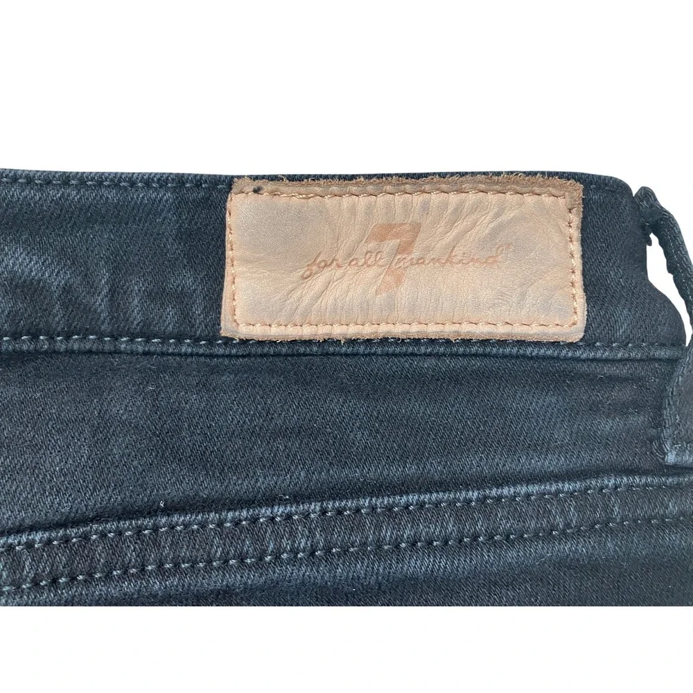 7 For All Mankind Josefina Black Luxe Vintage Skinny Jeans Women‎ Size